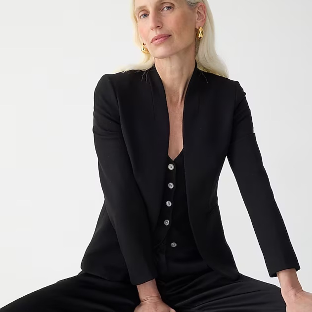 J crew Going-out blazer in stretch twill black